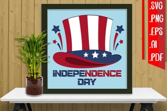 3D SVG for Shadow Boxes: 4th of July Papercut Review