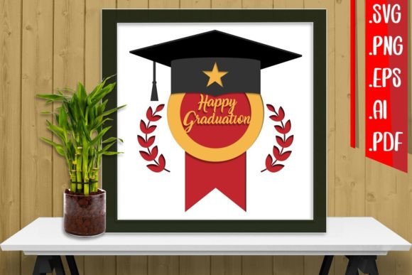 3D SVG for Shadow Boxes: Graduation Layered Papercut 2