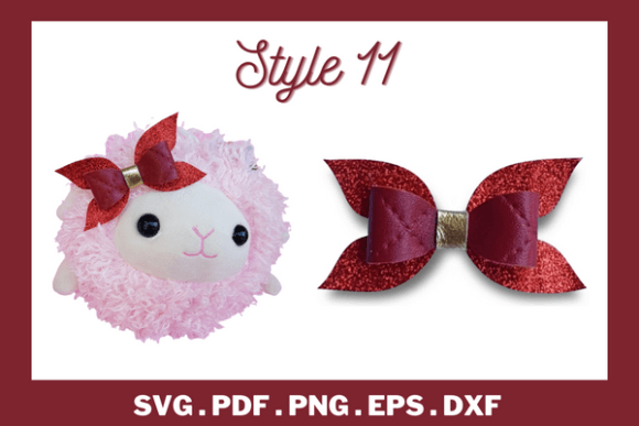 Bow SVG: 3D SVG Shapes for Hairbow Template Design