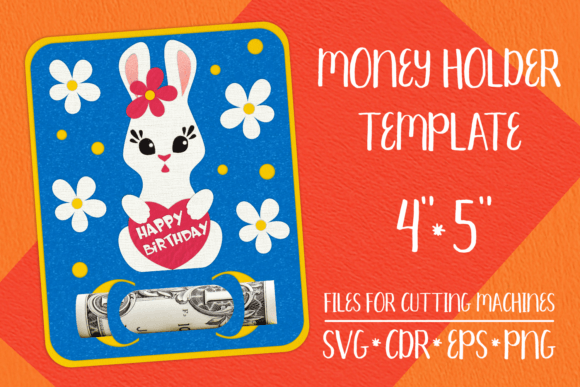 Bunny Birthday Card Money Holder 3D SVG Review