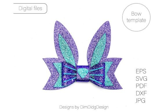 Bunny Bow SVG: 3D SVG Shapes for Easter Design