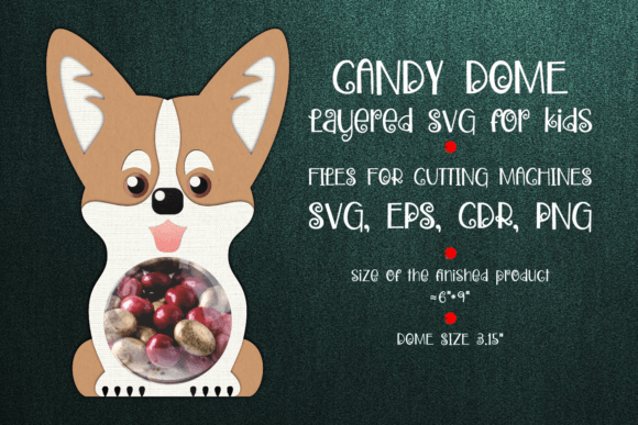 Corgi Dog Candy Dome Template: 3D SVG Shapes Review