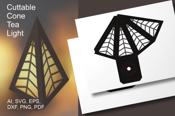 Dotted Lines X-mas Tree Cone Tea Light: 3D SVG Review