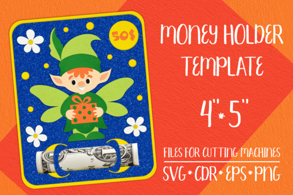 Forest Elf Birthday Card Money Holder 3D SVG Shapes