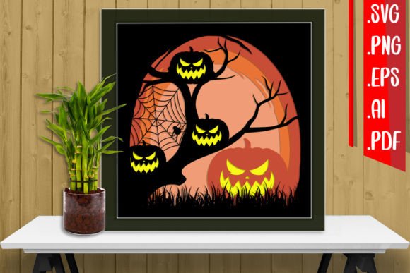 Halloween Layered Papercut 13: 3D SVG for Shadow Boxes