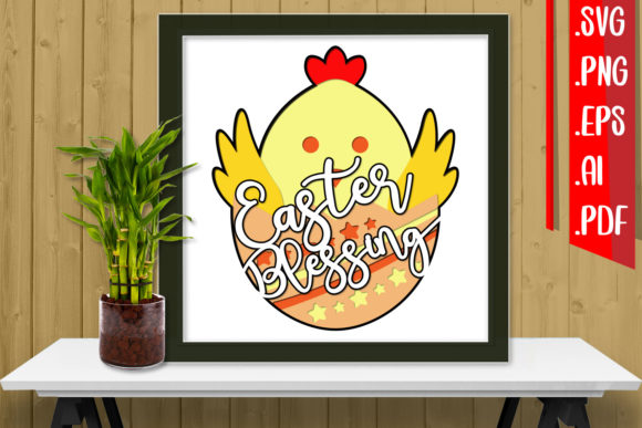 Layered Easter Papercut 10 SVG: 3D Shadow Box Art