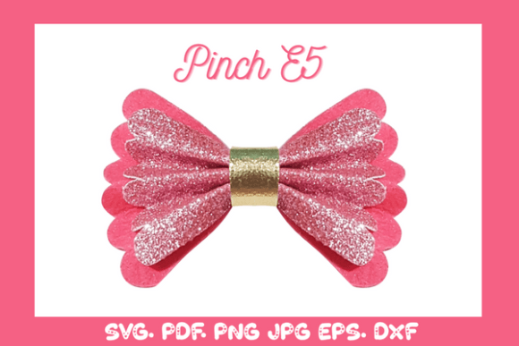 Pinch Hairbow 3D SVG Shapes for Editorial Design