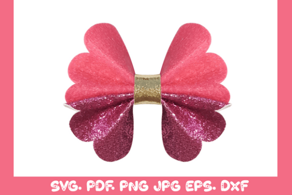 Pinch Hairbow Template: 3D SVG Shapes for Branding