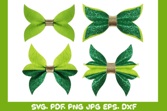 Pinch Hairbow Template: 3D SVG Shapes for Branding