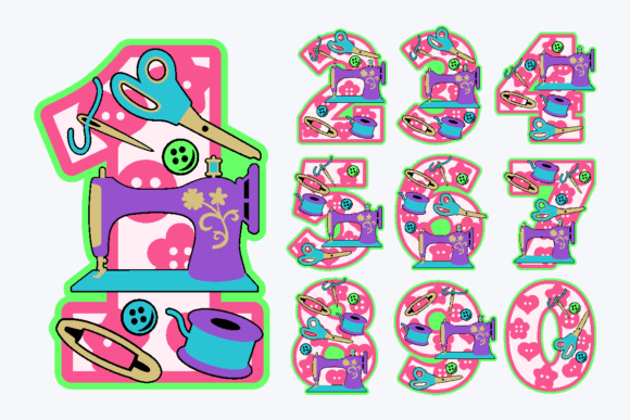 Sewing Machine Numbers: 3D SVG Shapes Review