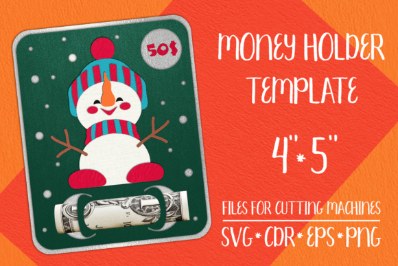Snowman Christmas Card Money Holder 3D SVG Review