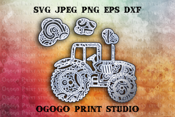 Tractor 3D SVG: Layered Shapes for Real Crafts