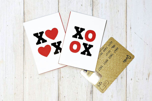 XOXO Gift Card Holder SVG: 3D Shapes for Editorial